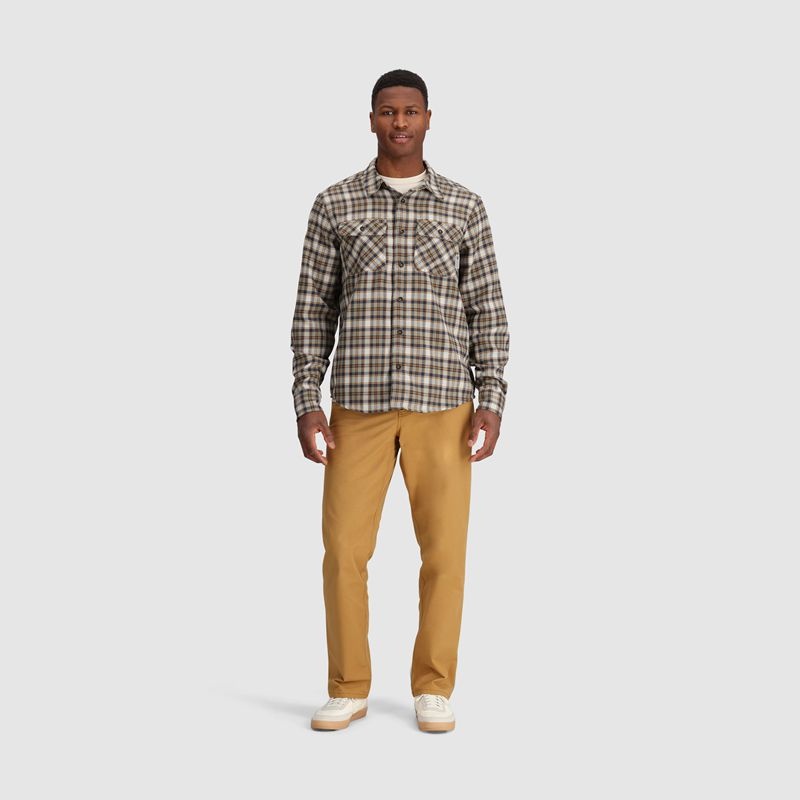 Outdoor Research Feedback Flannel Twill Hemd Herren Khaki | Österreich-983AVJIOR