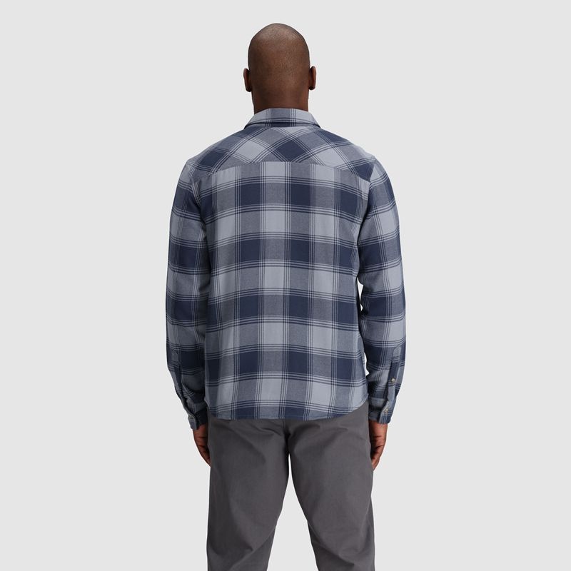 Outdoor Research Feedback Flannel Twill Hemd Herren Grau Navy | Österreich-264JZFEGD