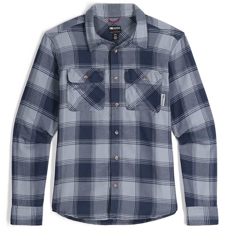 Outdoor Research Feedback Flannel Twill Hemd Herren Grau Navy | Österreich-264JZFEGD