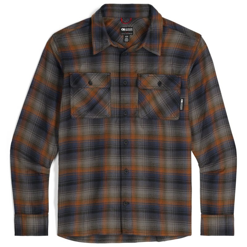 Outdoor Research Feedback Flannel Twill Hemd Herren Braun Grau Schwarz | Österreich-741QVDZKF