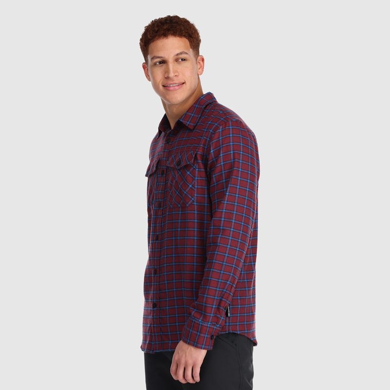 Outdoor Research Feedback Light Flannel Hemd Herren Bordeaux | Österreich-947GHSUPD