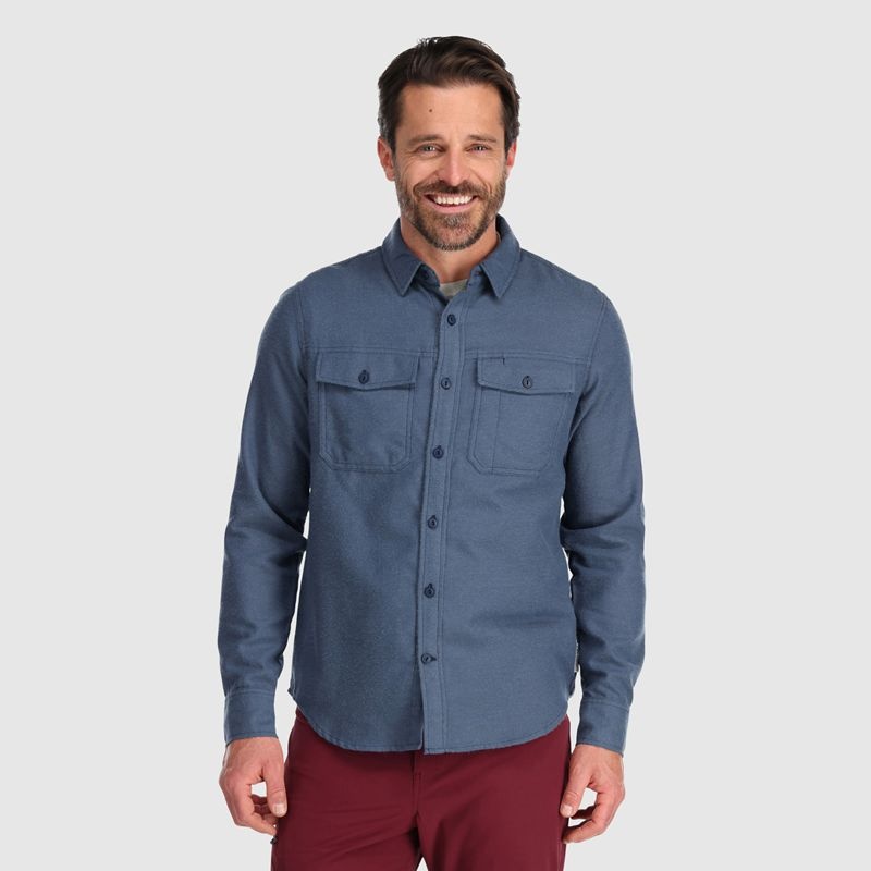 Outdoor Research Feedback Light Flannel Hemd Herren Navy | Österreich-643GUKZXW