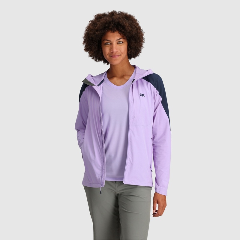 Outdoor Research Ferrosi Hoodie Damen Lila Navy | Österreich-167VDWKNJ