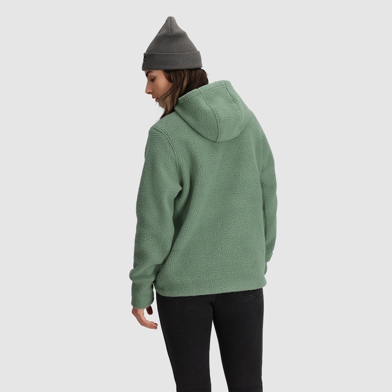 Outdoor Research Grayland Fleece Pullover Hoodie Damen Grün | Österreich-974QYMCOS