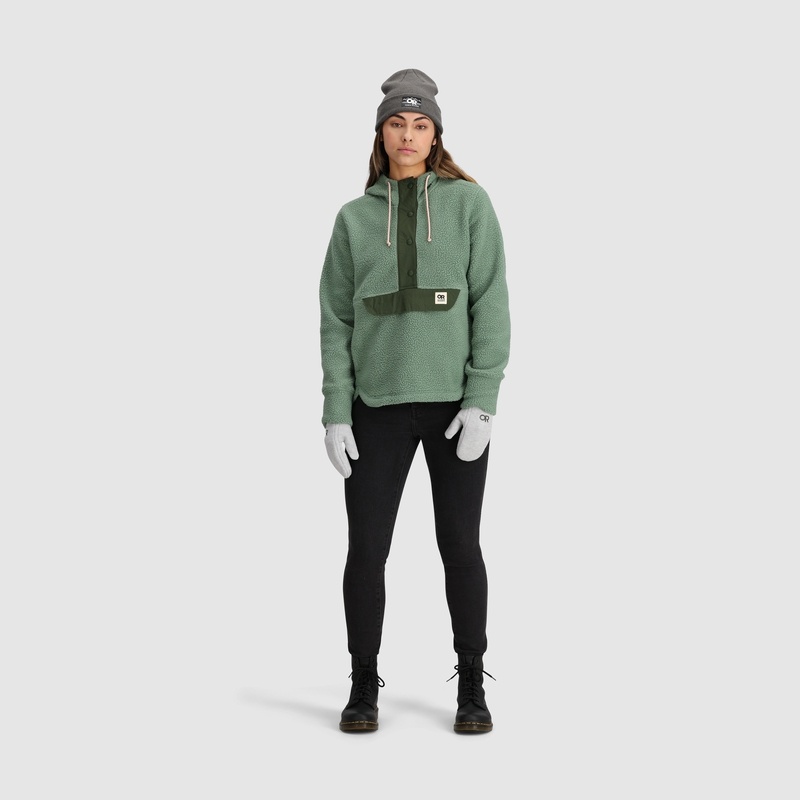 Outdoor Research Grayland Fleece Pullover Hoodie Damen Grün | Österreich-974QYMCOS