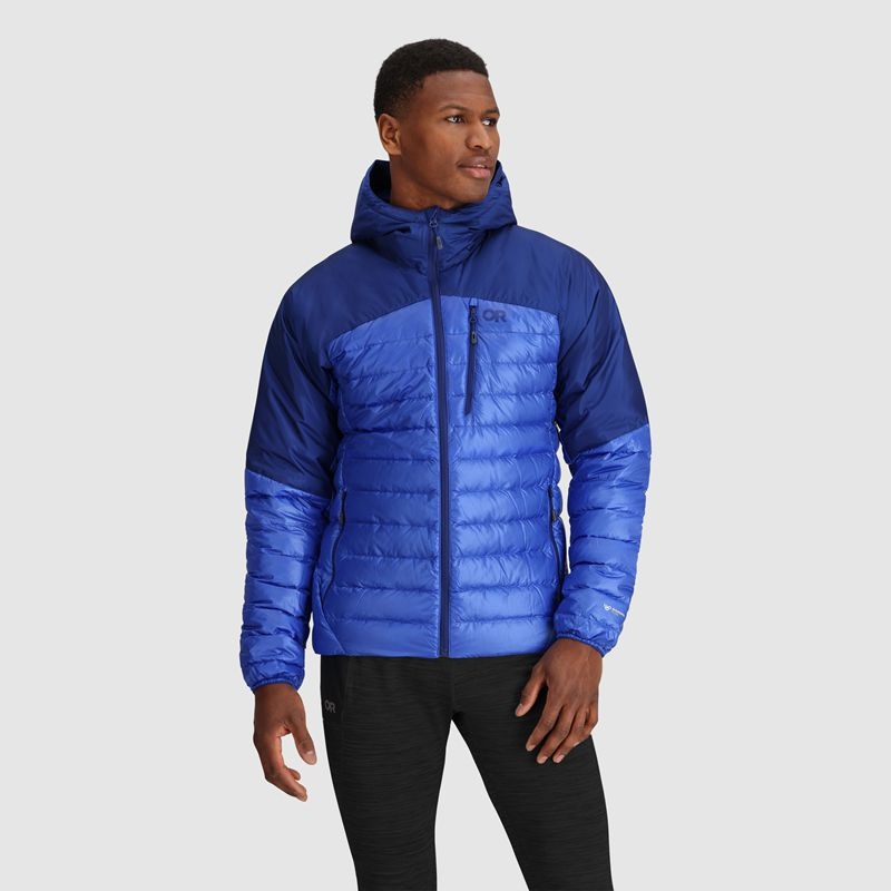 Outdoor Research Helium Down Hoodie Daunenjacke Herren Blau Dunkelblau | Österreich-254ETAGYX