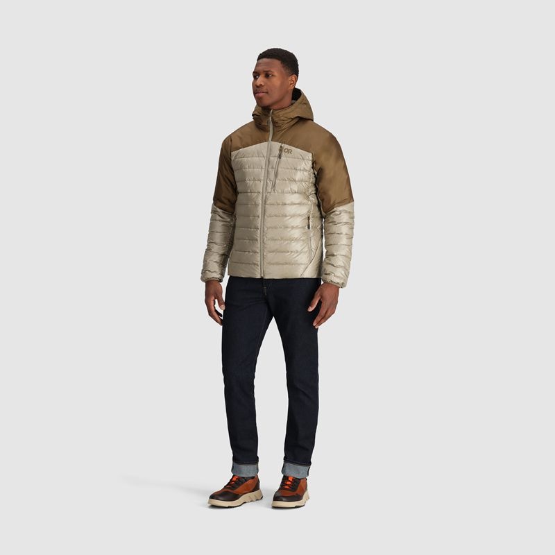 Outdoor Research Helium Down Hoodie Daunenjacke Herren Khaki | Österreich-678UWQYEK