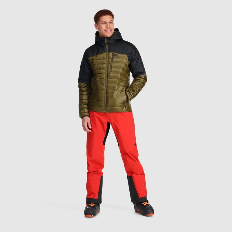 Outdoor Research Helium Down Hoodie Daunenjacke Herren Olivgrün Schwarz | Österreich-273DAMPXC