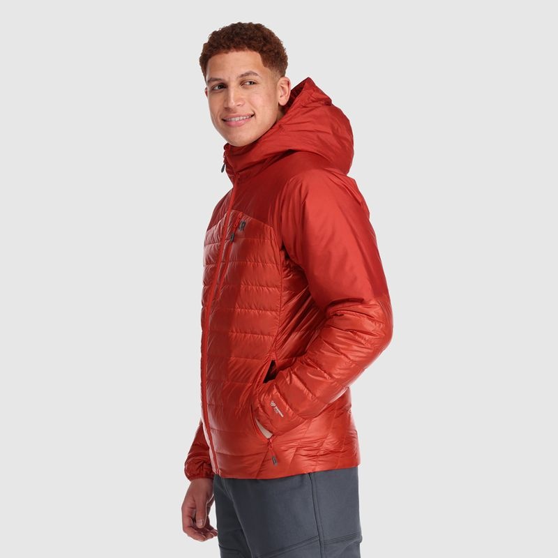 Outdoor Research Helium Down Hoodie Daunenjacke Herren Rot Orange | Österreich-328KCVIJD