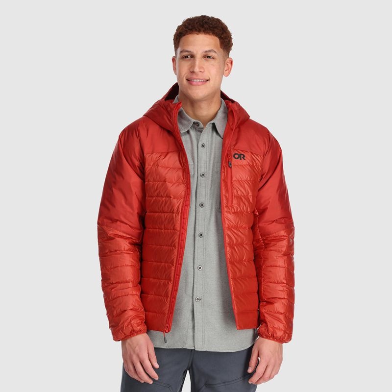 Outdoor Research Helium Down Hoodie Daunenjacke Herren Rot Orange | Österreich-328KCVIJD