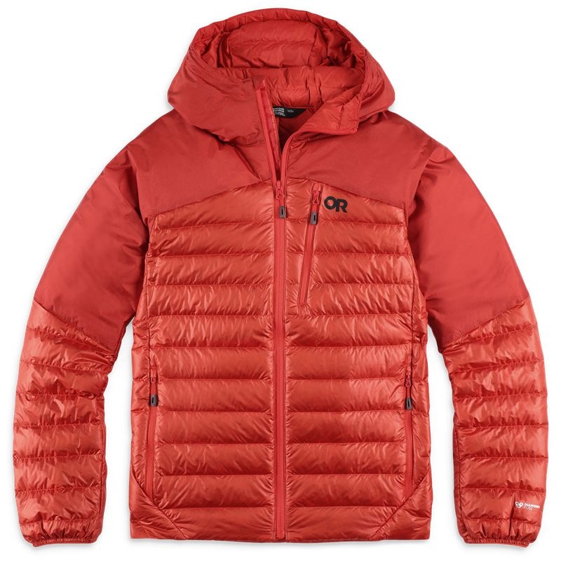 Outdoor Research Helium Down Hoodie Daunenjacke Herren Rot Orange | Österreich-328KCVIJD