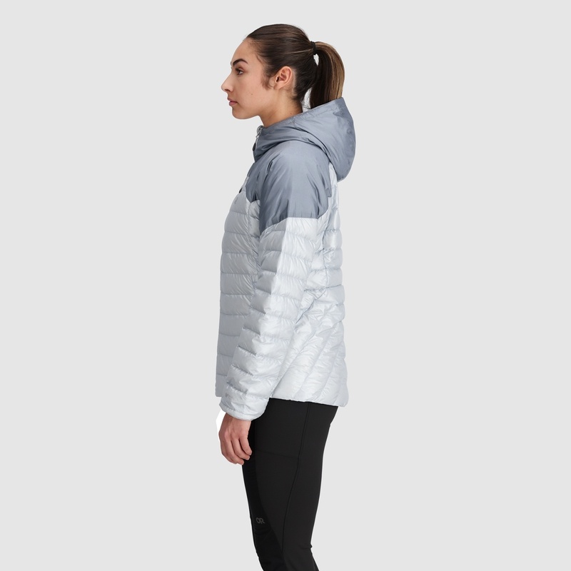 Outdoor Research Helium Down Hoodie Jacken Damen Weiß Blau | Österreich-973PBJUWA