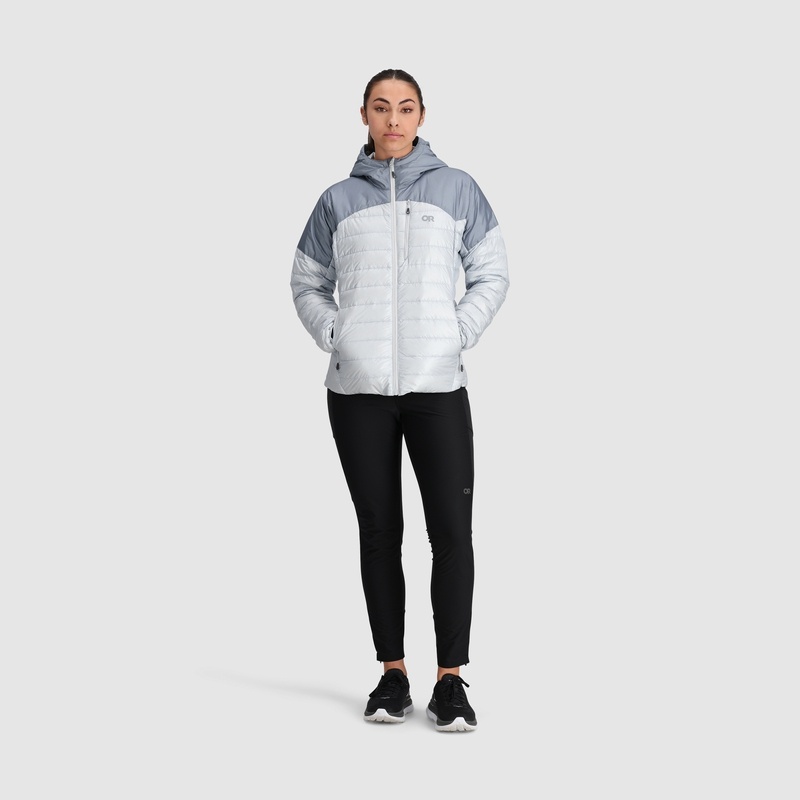 Outdoor Research Helium Down Hoodie Jacken Damen Weiß Blau | Österreich-973PBJUWA