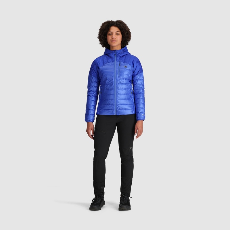 Outdoor Research Helium Down Hoodie Jacken Damen Blau | Österreich-496LZJSAW