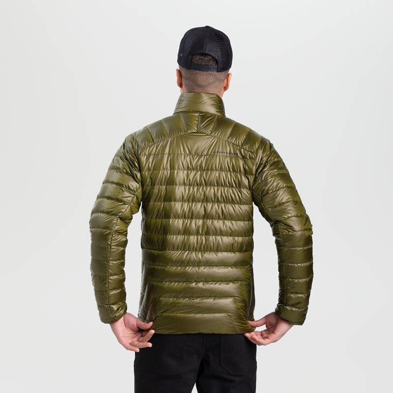 Outdoor Research Helium Down Jacket Daunenjacke Herren Olivgrün | Österreich-814BYVRHW