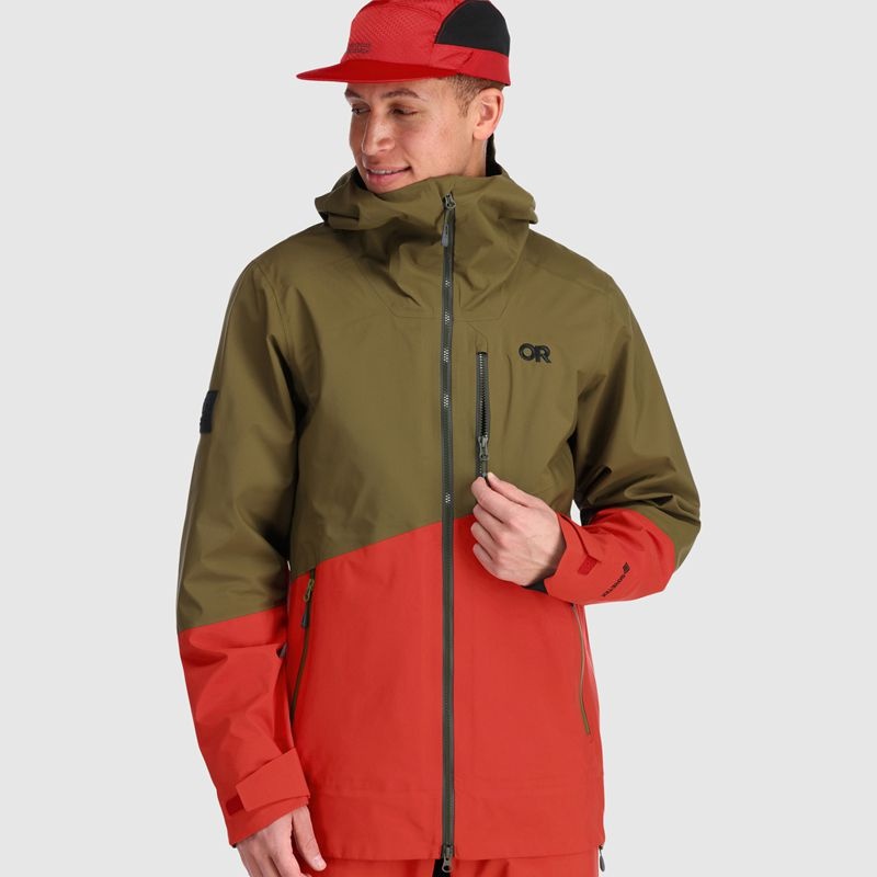 Outdoor Research Hemispheres II GORE-TEX® Skijacke Herren Olivgrün Rot | Österreich-035XMUCDK