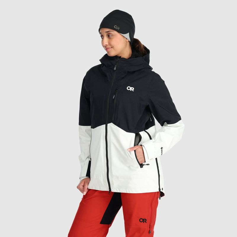 Outdoor Research Hemispheres II GORE-TEX® Skijacke Damen Schwarz Weiß | Österreich-793SYHTRD