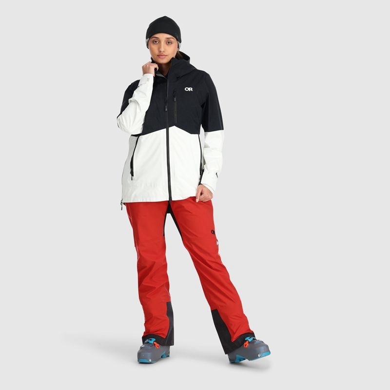 Outdoor Research Hemispheres II GORE-TEX® Skijacke Damen Schwarz Weiß | Österreich-793SYHTRD