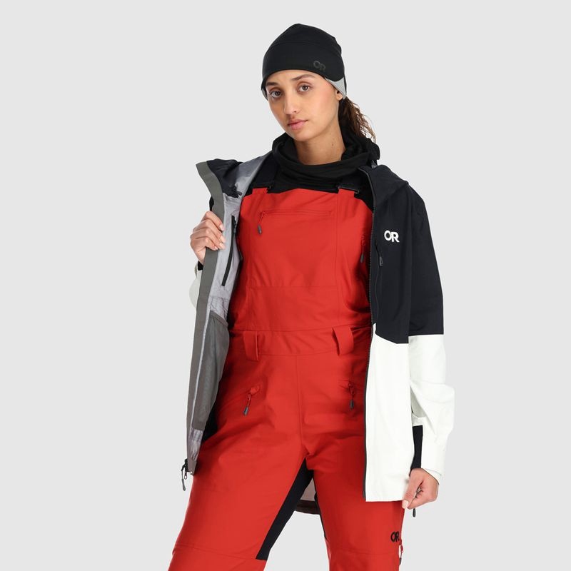 Outdoor Research Hemispheres II GORE-TEX® Skijacke Damen Schwarz Weiß | Österreich-793SYHTRD