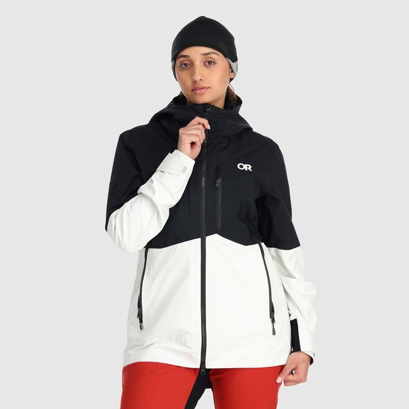 Outdoor Research Hemispheres II GORE-TEX® Skijacke Damen Schwarz Weiß | Österreich-793SYHTRD