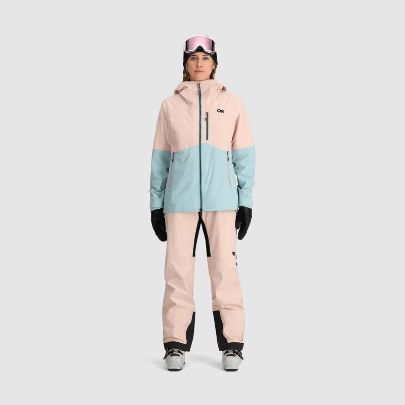 Outdoor Research Hemispheres II GORE-TEX® Skijacke Damen Hellrosa Blau | Österreich-581XKOMSY