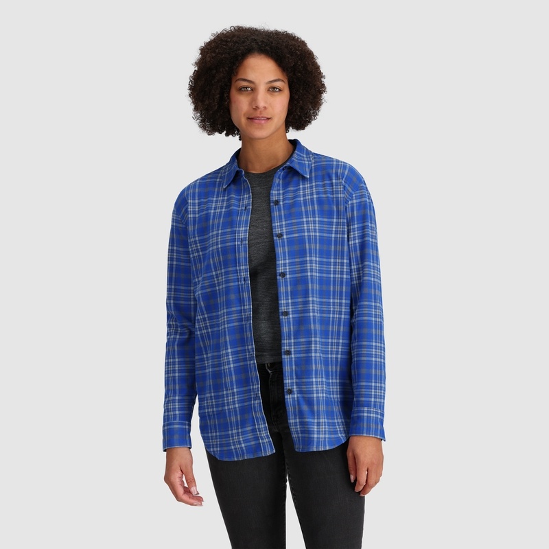 Outdoor Research Kulshan Flannel Hemd Damen Blau Grau | Österreich-538PBKSAW