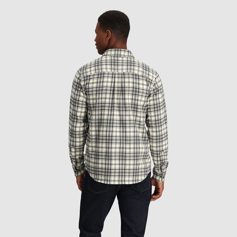 Outdoor Research Kulshan Flannel Hemd Herren Weiß Schwarz | Österreich-147DQFBOI