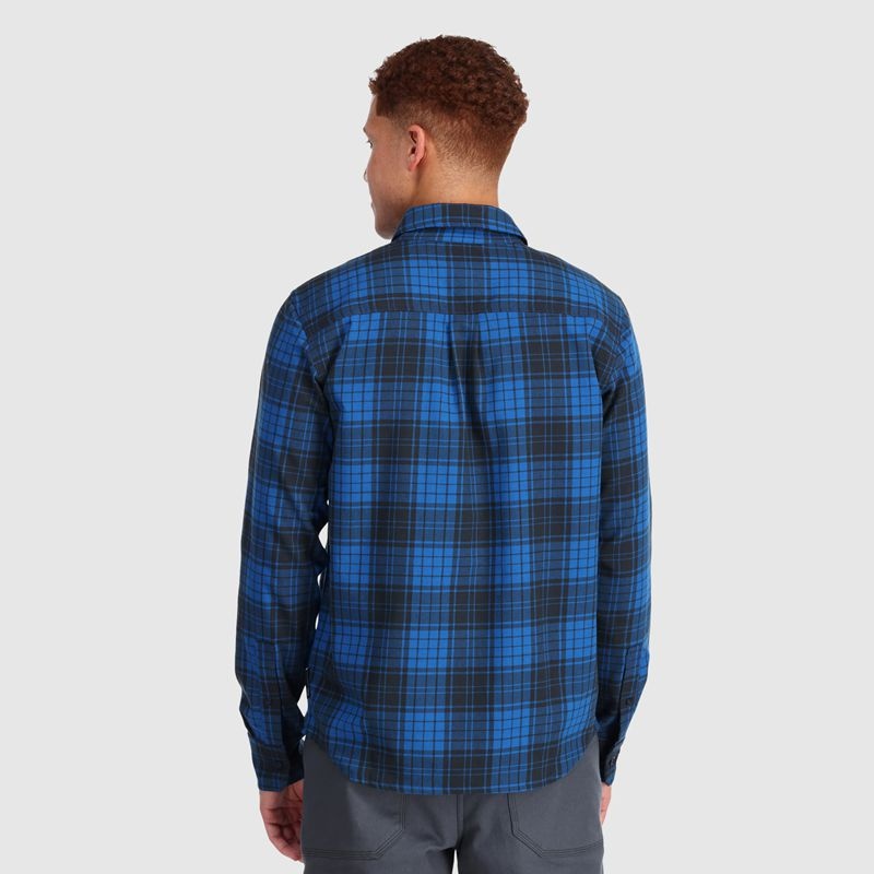 Outdoor Research Kulshan Flannel Hemd Herren Blau Schwarz | Österreich-702SRCVGX