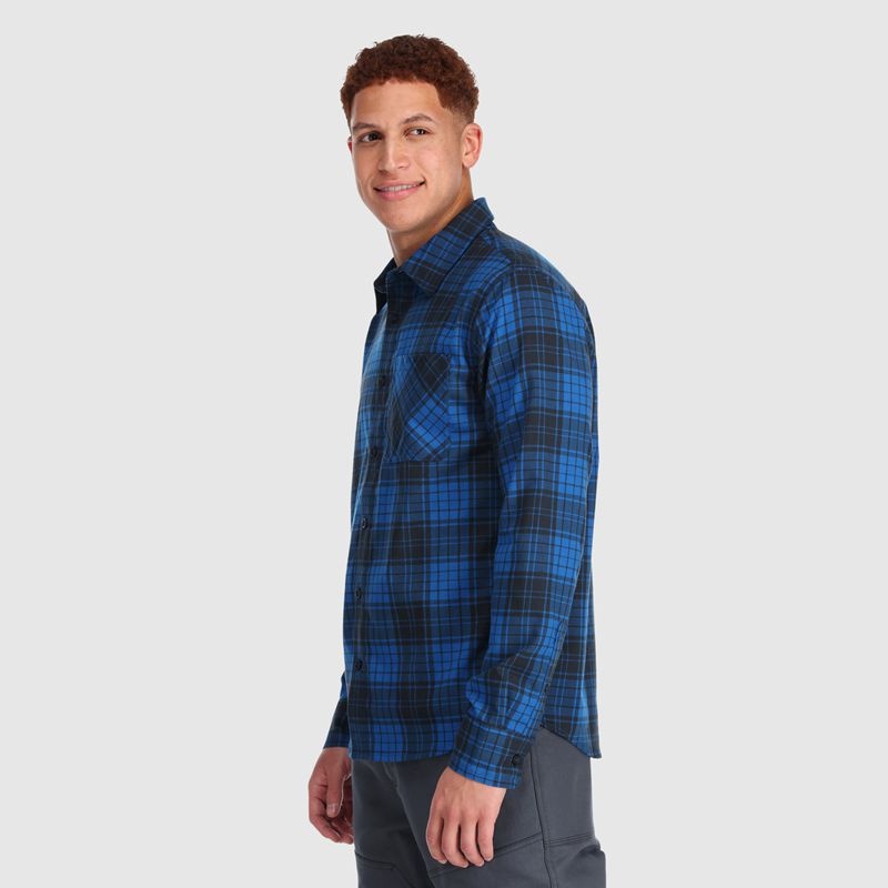 Outdoor Research Kulshan Flannel Hemd Herren Blau Schwarz | Österreich-702SRCVGX