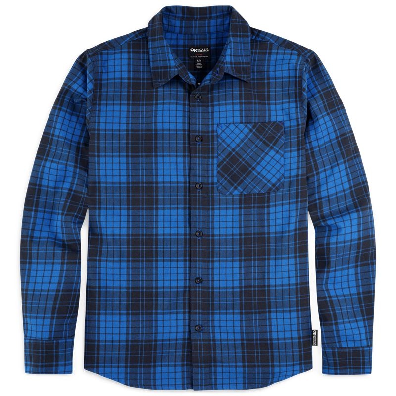 Outdoor Research Kulshan Flannel Hemd Herren Blau Schwarz | Österreich-702SRCVGX