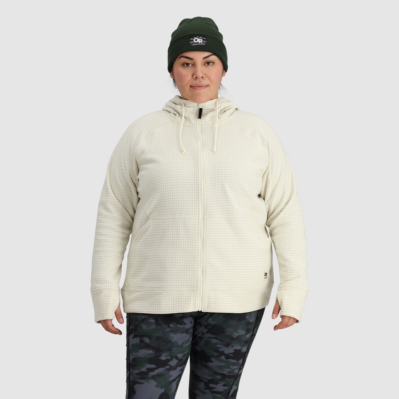 Outdoor Research Mega Trail Mix Fleece Full Zip-Plus Hoodie Damen Weiß | Österreich-612RUAWCN