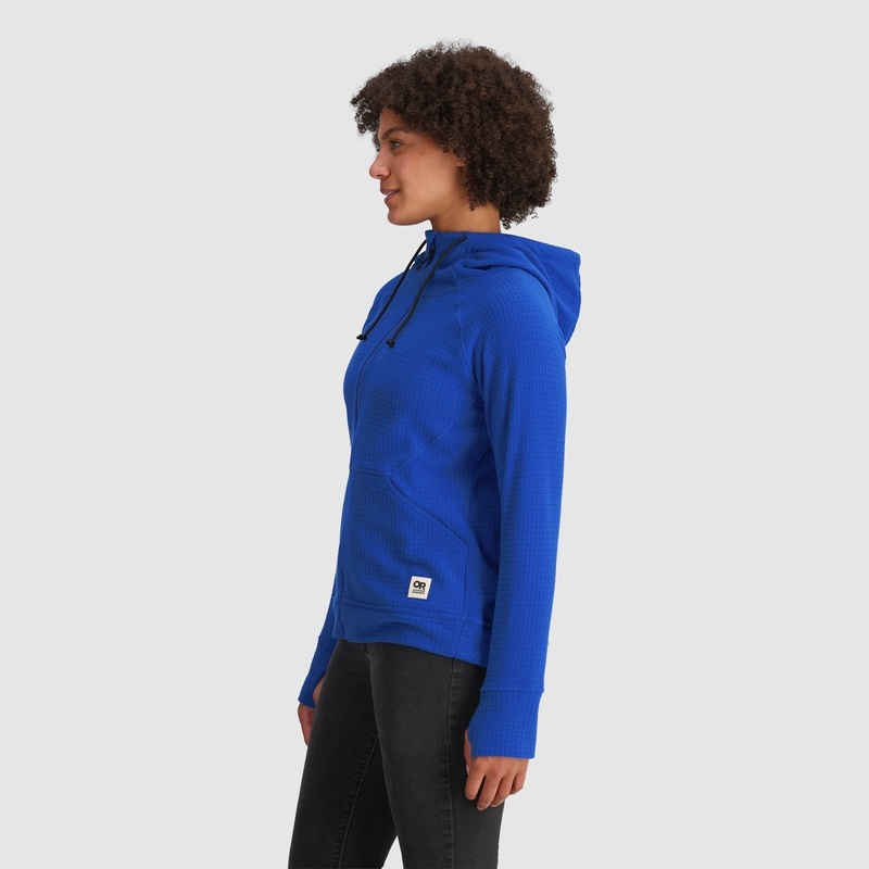 Outdoor Research Mega Trail Mix Fleece Full Zip Hoodie Damen Blau | Österreich-672XUFNVD