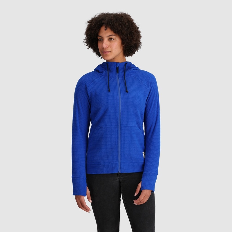 Outdoor Research Mega Trail Mix Fleece Full Zip Hoodie Damen Blau | Österreich-672XUFNVD