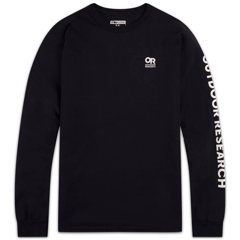 Outdoor Research OR Lockup Chest Logo Long Sleeve T-shirts Damen Schwarz Weiß | Österreich-153WFLAQI