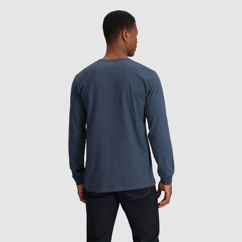 Outdoor Research OR Lockup Chest Logo Long Sleeve T-shirts Damen Navy | Österreich-259IJHQLT