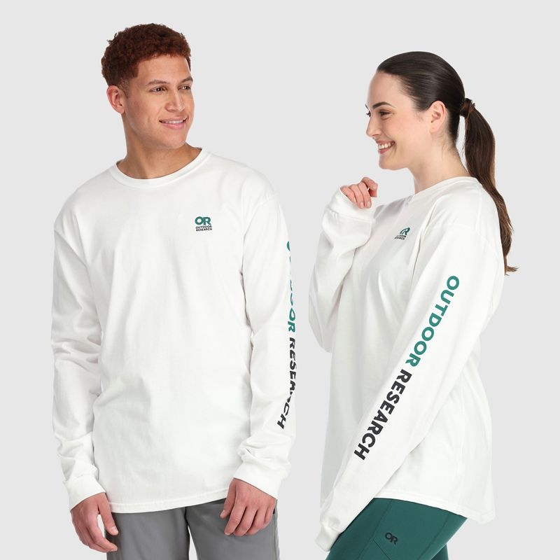 Outdoor Research OR Lockup Chest Logo Long Sleeve T-shirts Herren Weiß | Österreich-481CXQWUG