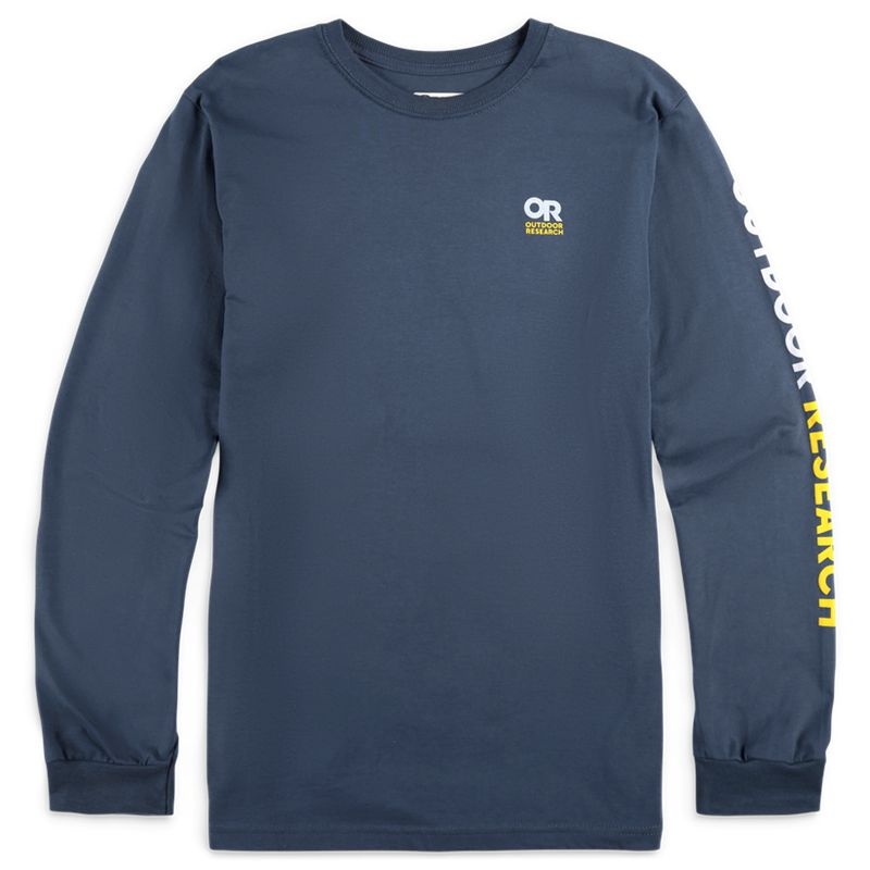 Outdoor Research OR Lockup Chest Logo Long Sleeve T-shirts Herren Dunkelblau | Österreich-163JMFZYT