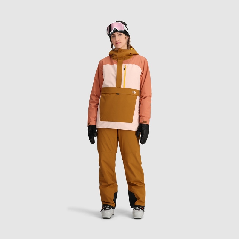 Outdoor Research Snowcrew Anorak Jacken Damen Hellrosa Braun | Österreich-437RTXQPD