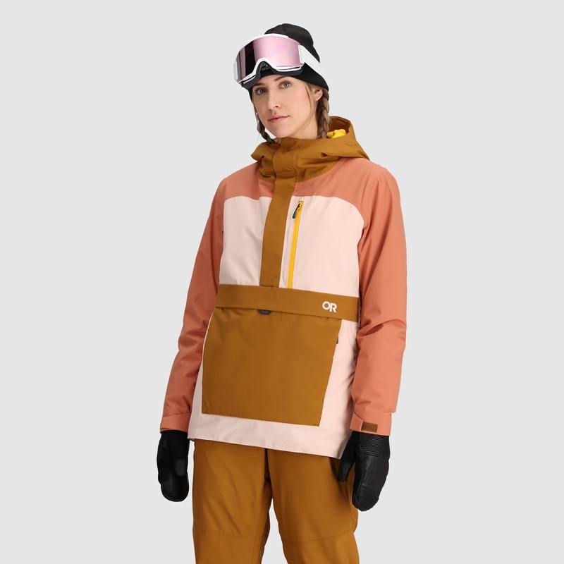 Outdoor Research Snowcrew Anorak Jacken Damen Hellrosa Braun | Österreich-437RTXQPD