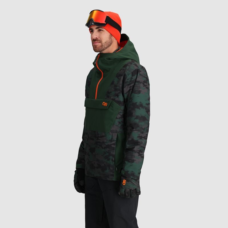 Outdoor Research Snowcrew Anorak Skijacke Herren Grün | Österreich-097EOCVTP