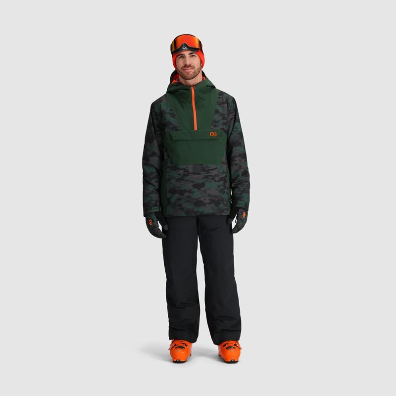 Outdoor Research Snowcrew Anorak Skijacke Herren Grün | Österreich-097EOCVTP