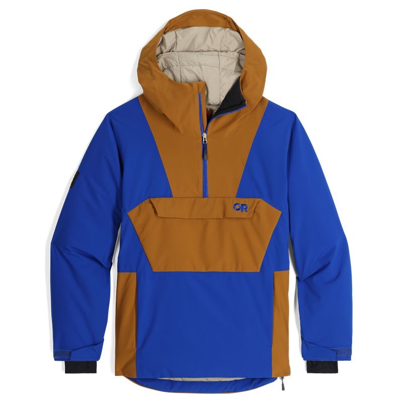 Outdoor Research Snowcrew Anorak Skijacke Herren Braun Blau | Österreich-739XOSUJC