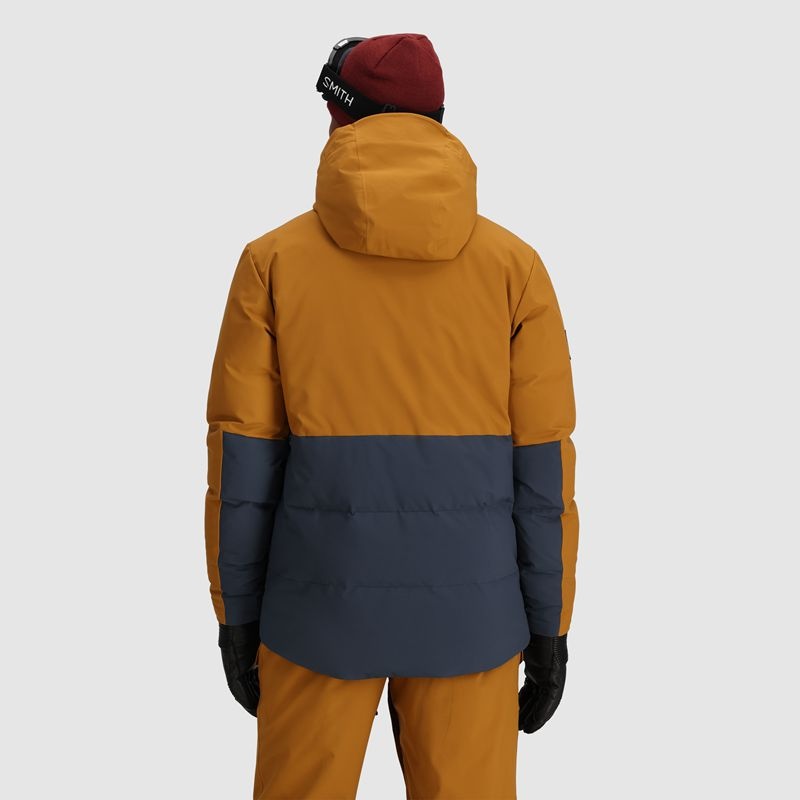 Outdoor Research Snowcrew Down Skijacke Herren Braun Navy | Österreich-503IAVGKT