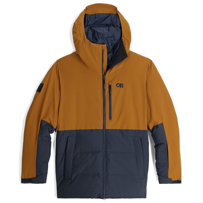 Outdoor Research Snowcrew Down Skijacke Herren Braun Navy | Österreich-503IAVGKT