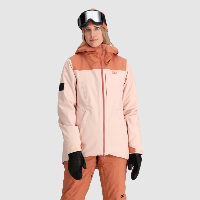 Outdoor Research Snowcrew Skijacke Damen Hellrosa Orange | Österreich-184WUNFVP