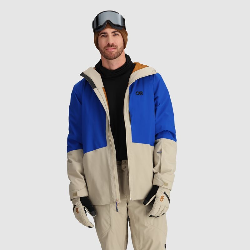 Outdoor Research Snowcrew Skijacke Herren Blau Khaki | Österreich-129SMBOYW