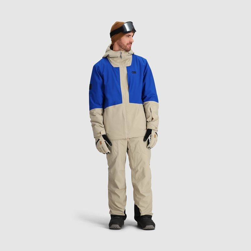 Outdoor Research Snowcrew Skijacke Herren Blau Khaki | Österreich-129SMBOYW