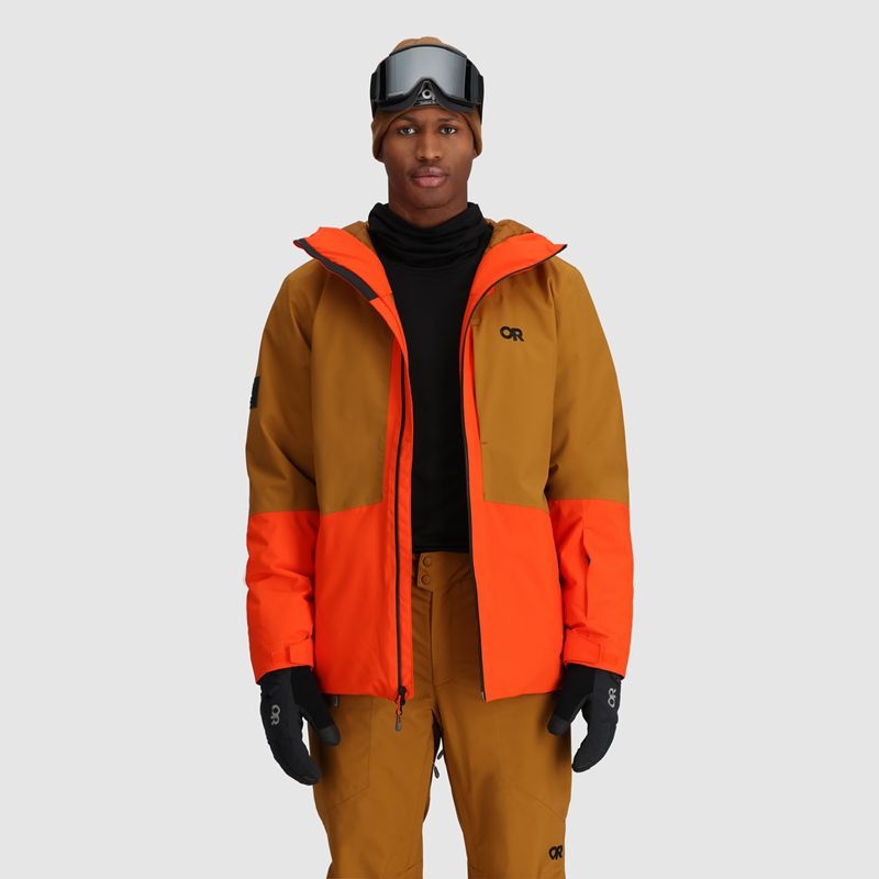 Outdoor Research Snowcrew Skijacke Herren Orange Braun | Österreich-760MRXSQZ