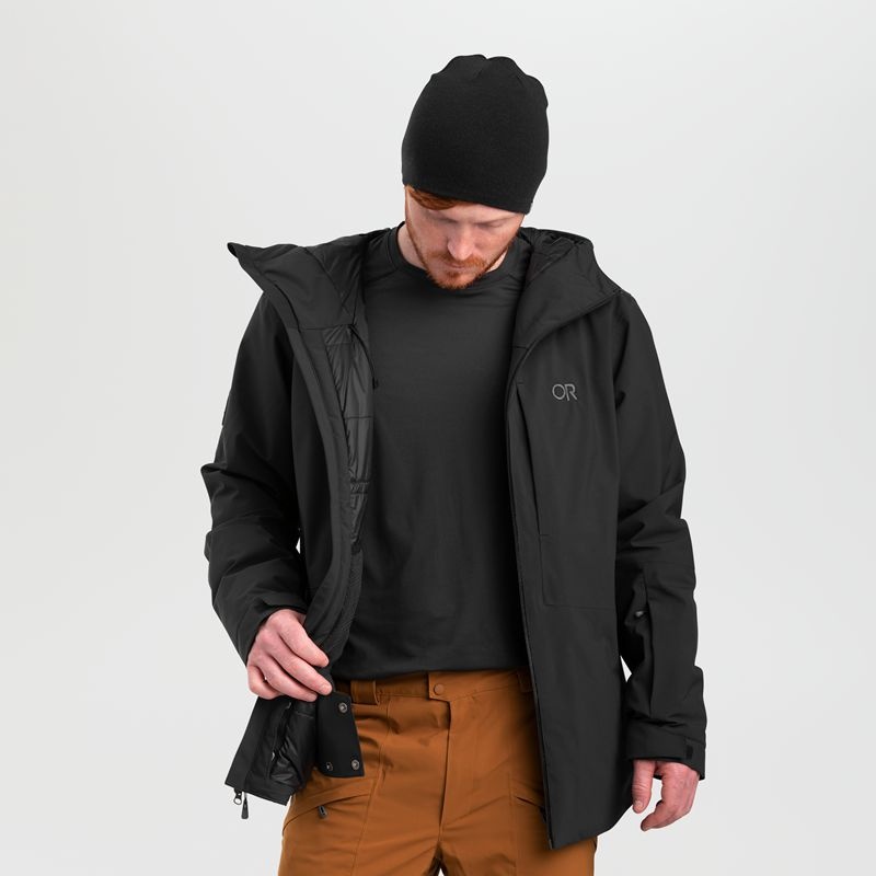 Outdoor Research Snowcrew Skijacke Herren Schwarz | Österreich-537HBEXSF