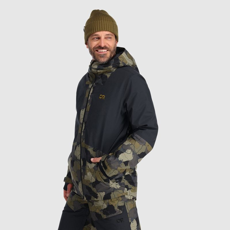 Outdoor Research Snowcrew Skijacke Herren Camouflage Schwarz | Österreich-478KPJSFI